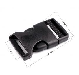 Spona trojzubec, šířka 20 mm, černá