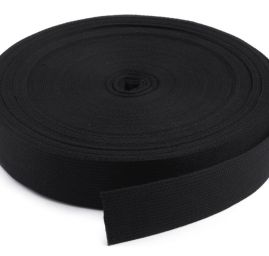 Bavlněný popruh šíře 4 cm černý