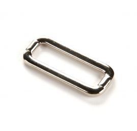 Rámeček průvlek/vsuvka kov 37 mm stříbrný