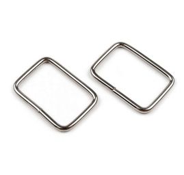 Průvlek rámeček vsuvka kov 20x13 mm nikl stříbrný