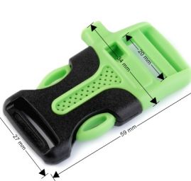 Spona trojzubec šířka 20 mm černá s píšťalkou