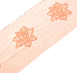 Pružná krajka lem lososová vsadka