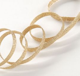 Guma 8mm brokát zlatá