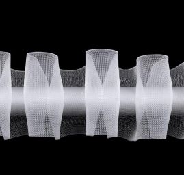 Záclonovka s poutky na navlečení tužkové řasení š.50 mm transparentní