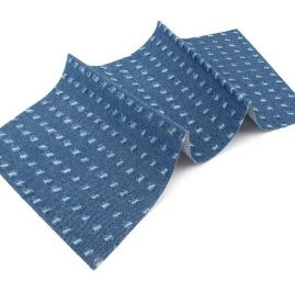 Záplata zažehlovací riflová 43×17 cm modrá safírová