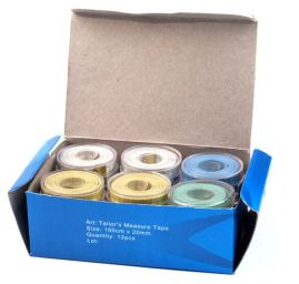 Metr krejčovský plastové pouzdro mix barev