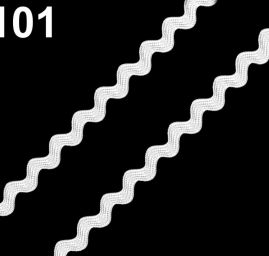 Hadovka vlnovka šíře 4 mm bílá