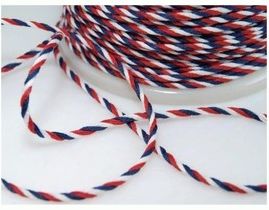 Notářská šňůra kroucená trikolora 2mm/100m