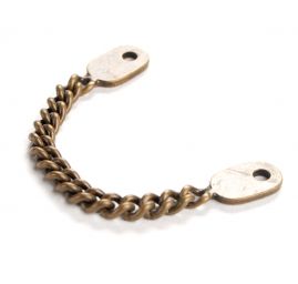 Poutko kovový řetízek robustní staromosaz