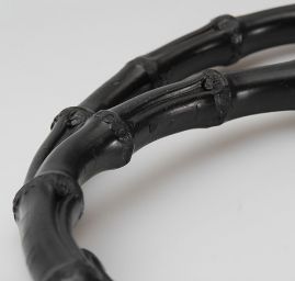 Ucho na tašky bambus půlkruh černá