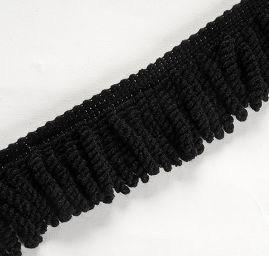 Třásně imitace pleteniny černé