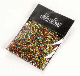 Korálky rokajl mix barev malý 20 gr.