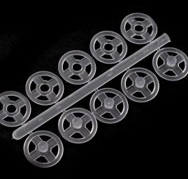 Patentky plastové Ø10 mm vel. 3 transparent