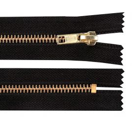 Zip 60 cm kovový nedělitelný 4 mm zlatý
