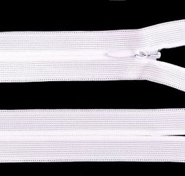 Zip 20 cm spirálový 3mm krytý dederon bílý