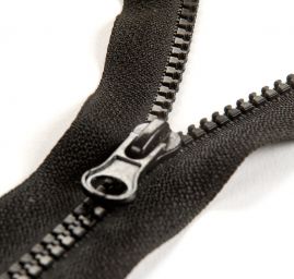 Zip 60 cm kostěný 5mm dělitelný černý