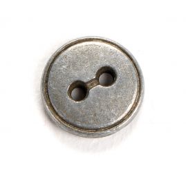 Knoflík kov nikl antik košilový 22"