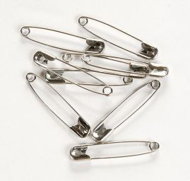 Spínací špendlík 40mm 10ks nikl č.3 SLEVA