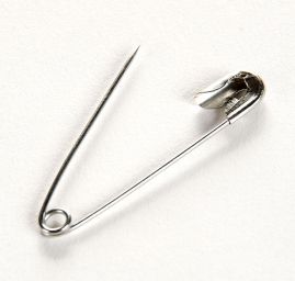 Spínací špendlík 40mm 10ks nikl č.3 SLEVA