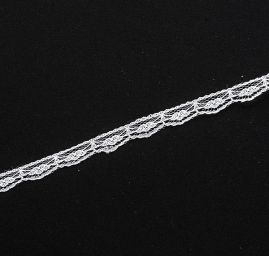 Krajka bílá drobný květ úzká