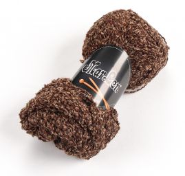 Pletací příze buklé MarLen směs vlna/kašmír hnědá