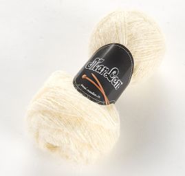 Mohérová pletací příze směs barvy vanilky