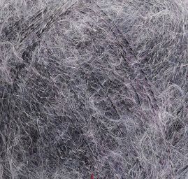 Mohérová pletací příze směs levandulová/černá