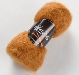 Mohérová pletací příze směs okrová