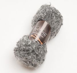 Mohérová pletací vlnka šedočerná