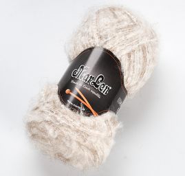 Mohérová samovzorovací příze MarLen smetanový melír