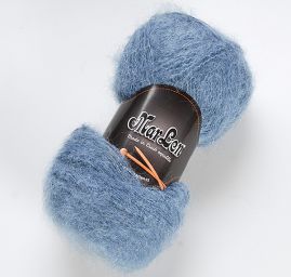 Mohérová pletací příze MarLen ocelově modrá světlá