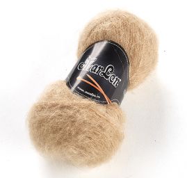 Mohérová směsová příze MarLen světle hnědá