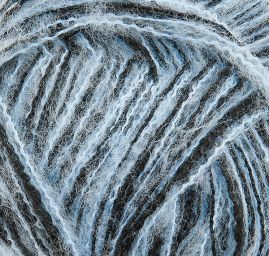 Mohérová směsová pletací příze modročerná