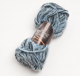 Mohérová směsová pletací příze modročerná