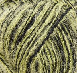 Mohérová směsová pletací příze zelenočerná