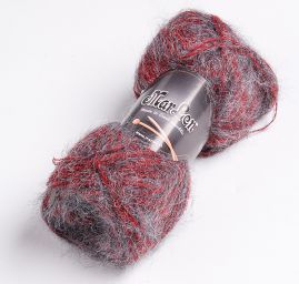 Pletací příze mohér směs MarLen červenošedá