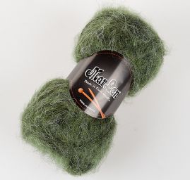 Mohérová směsová pletací příze MarLen zelený melír