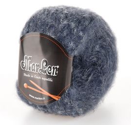 Mohérová pletací příze MarLen součky tm.modrá