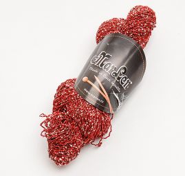 Směsová viskozová pletací příze MarLen červený melír