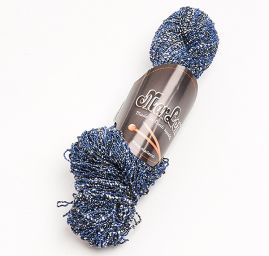 Směsová viskozová pletací příze MarLen modročerný melír