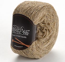 Efektní stužková příze MarLen zlatobéžová 