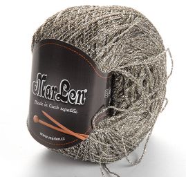 Efektní směsová příze MarLen stříbrnošedá