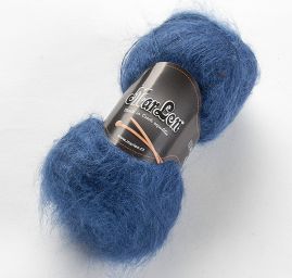 Mohérová pletací příze směs MarLen středně modrá