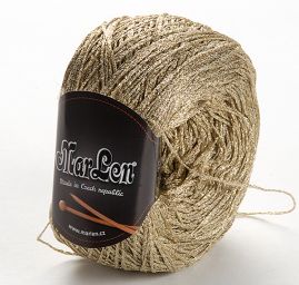 Efektní směsová příze MarLen zlatobéžová