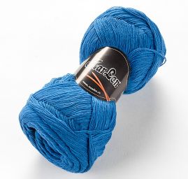 Pletací příze panenská vlna modrá