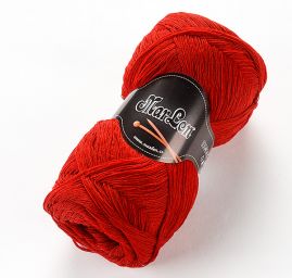 Pletací příze panenská vlna pastel tmavě červená