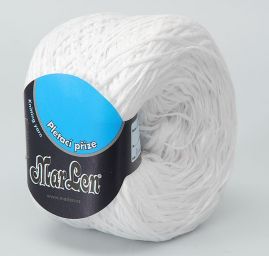 Bavlněná stužková pletací příze Marlen lomená bílá