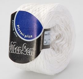 Stužková bavlněná příze tenká bílá