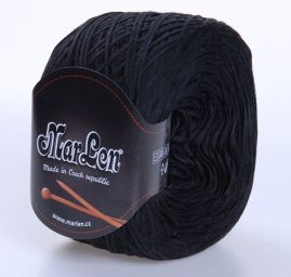 Stužková pletací příze MarLen černá tenká