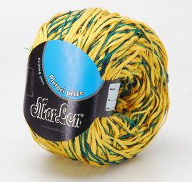 Stužková pletací příze Marlen jaro/léto žlutý melír